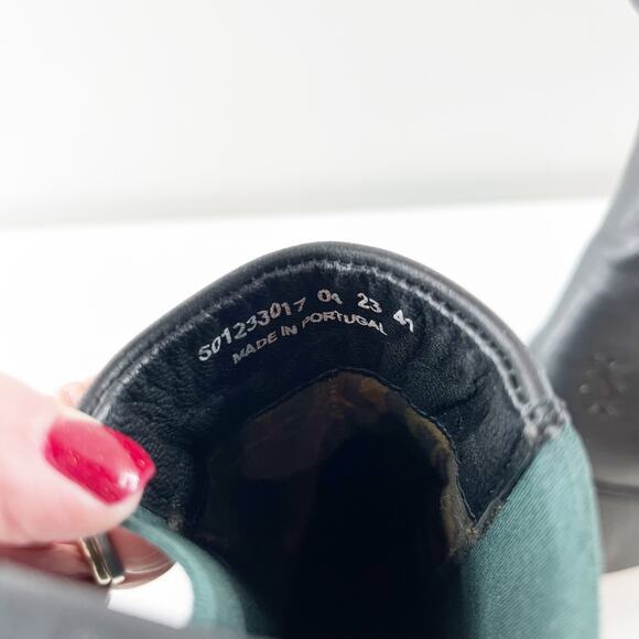 Fly London Leather Arkansas Wedge Pull On Boots Booties Black 10 - Picture 6 of 8